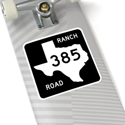 Texas RM 385 (Texas) (Road Sign) STICKER Vinyl Kiss-Cut Decal - The Sticker Space