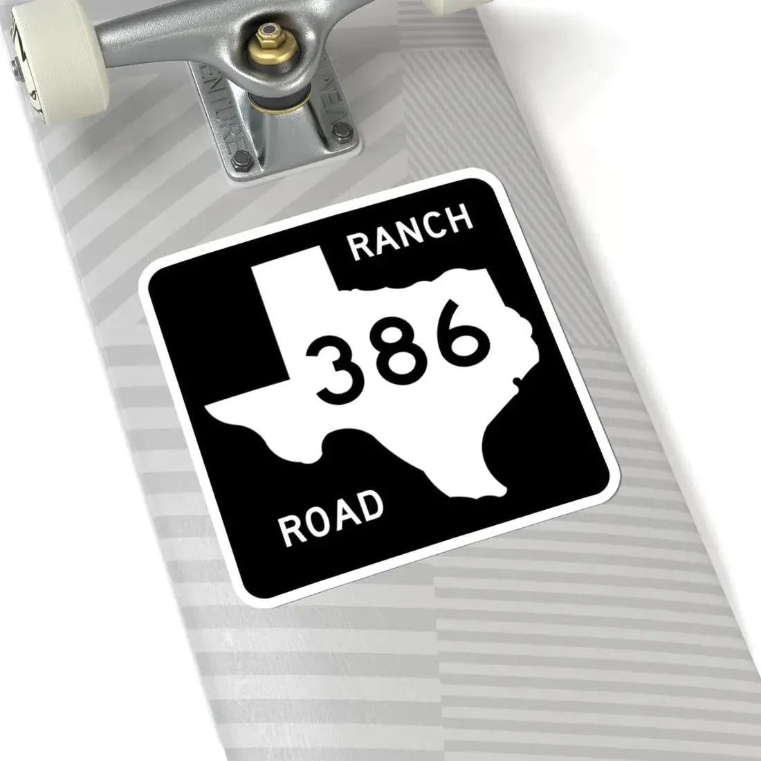 Texas RM 386 (Texas) (Road Sign) STICKER Vinyl Kiss-Cut Decal - The Sticker Space