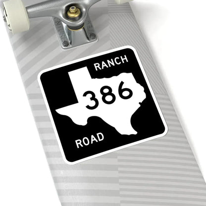 Texas RM 386 (Texas) (Road Sign) STICKER Vinyl Kiss-Cut Decal - The Sticker Space