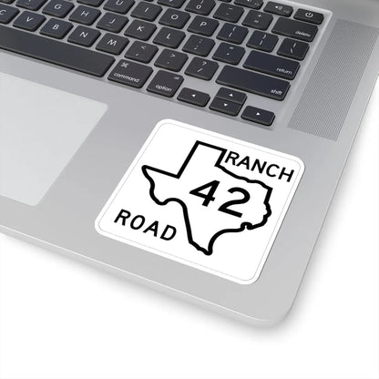Texas RM 42 1956 (Texas) (Road Sign) STICKER Vinyl Kiss-Cut Decal - The Sticker Space