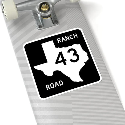 Texas RM 43 (Texas) (Road Sign) STICKER Vinyl Kiss-Cut Decal - The Sticker Space
