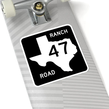 Texas RM 47 (Texas) (Road Sign) STICKER Vinyl Kiss-Cut Decal - The Sticker Space