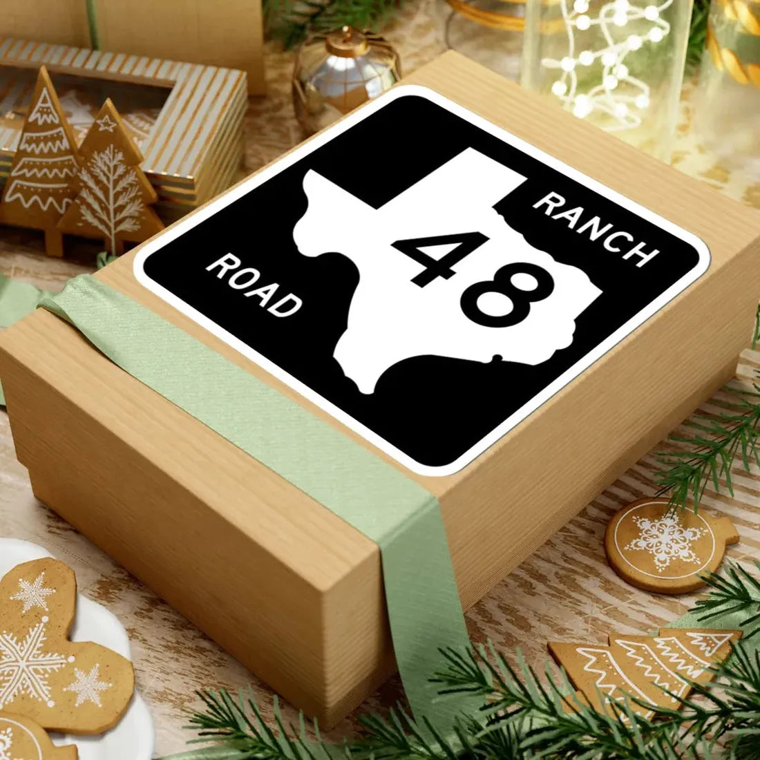 Texas RM 48 (Texas) (Road Sign) STICKER Vinyl Kiss-Cut Decal - The Sticker Space