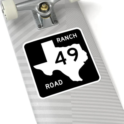 Texas RM 49 (Texas) (Road Sign) STICKER Vinyl Kiss-Cut Decal - The Sticker Space