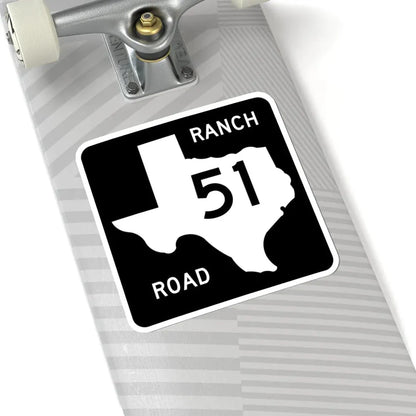 Texas RM 51 (Texas) (Road Sign) STICKER Vinyl Kiss-Cut Decal - The Sticker Space
