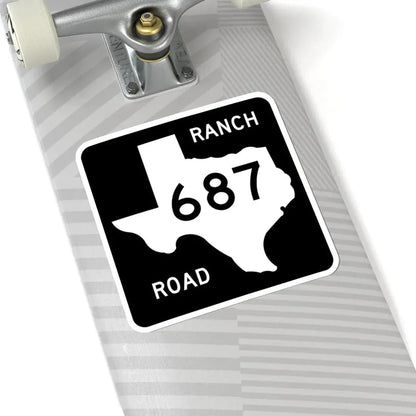 Texas RM 687 (Texas) (Road Sign) STICKER Vinyl Kiss-Cut Decal - The Sticker Space