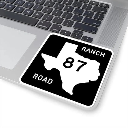Texas RM 87 (Texas) (Road Sign) STICKER Vinyl Kiss-Cut Decal - The Sticker Space