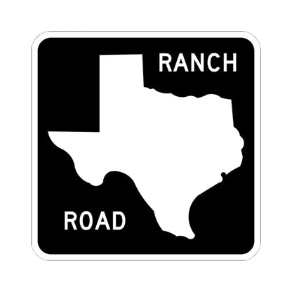 Texas RM blank (Texas) (Road Sign) STICKER Vinyl Kiss-Cut Decal 6 Inch White - The Sticker Space