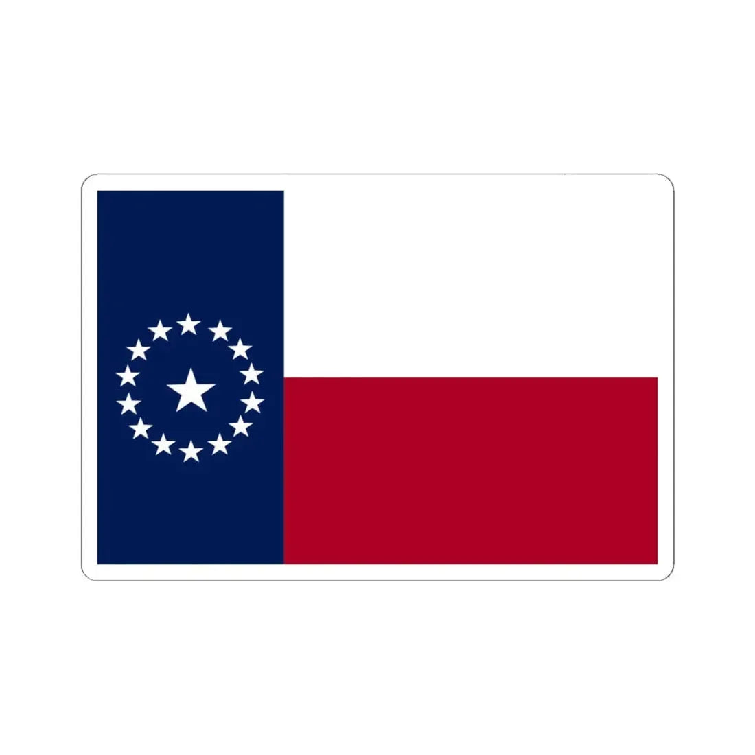 Texas Secession Flag Variant 1 (United States) STICKER Vinyl Kiss-Cut Decal 6 Inch White - The Sticker Space