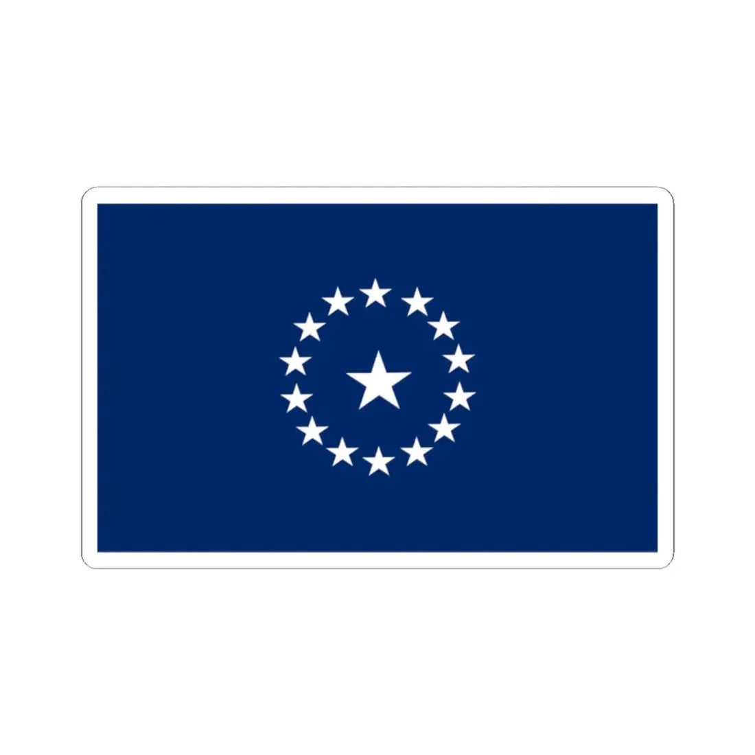 Texas Secession Flag Variant 2 (United States) STICKER Vinyl Kiss-Cut Decal 2 Inch White - The Sticker Space