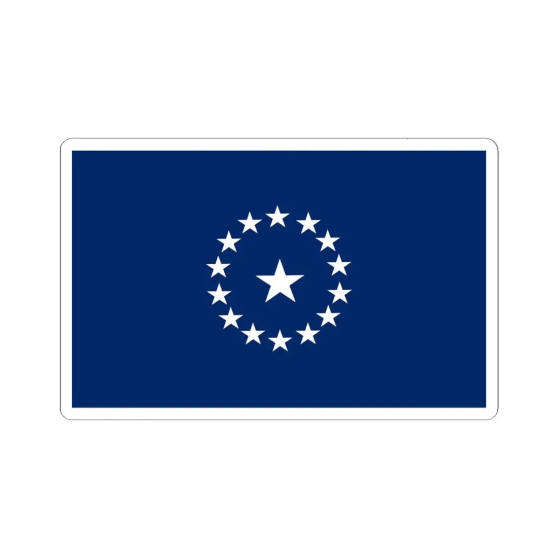 Texas Secession Flag Variant 2 (United States) STICKER Vinyl Kiss-Cut Decal 3 Inch White - The Sticker Space