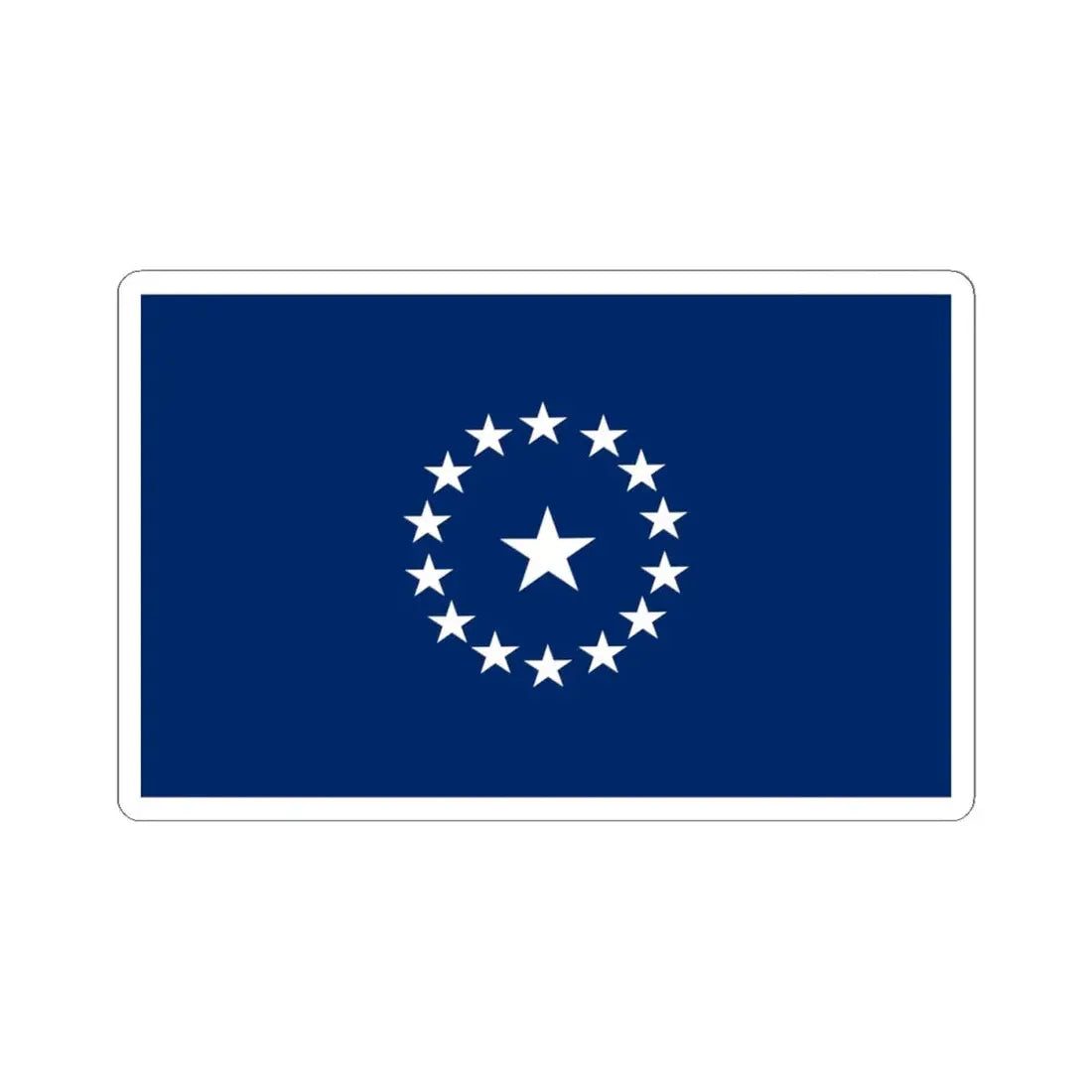 Texas Secession Flag Variant 2 (United States) STICKER Vinyl Kiss-Cut Decal 4 Inch White - The Sticker Space