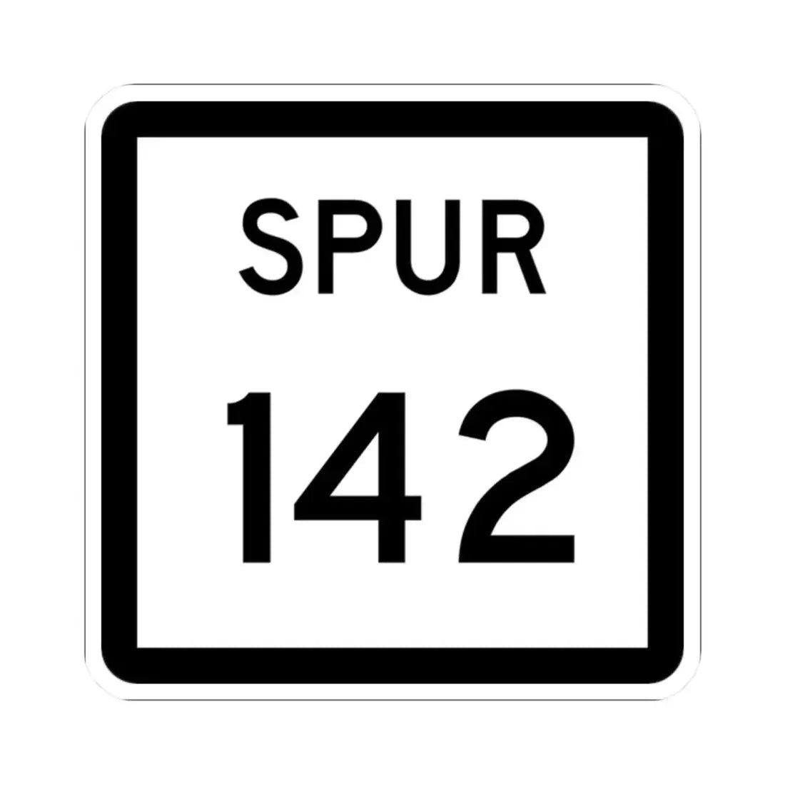 Texas Spur 142 (Texas) (Road Sign) STICKER Vinyl Kiss-Cut Decal 2 Inch White - The Sticker Space