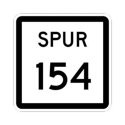 Texas Spur 154 (Texas) (Road Sign) STICKER Vinyl Kiss-Cut Decal 4 Inch White - The Sticker Space