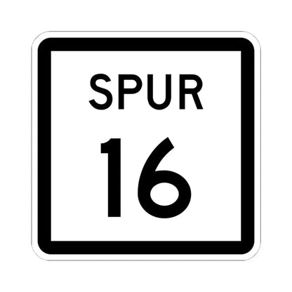 Texas Spur 16 (Texas) (Road Sign) STICKER Vinyl Kiss-Cut Decal 6 Inch White - The Sticker Space