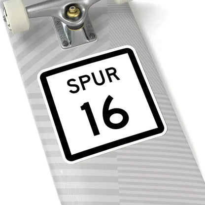 Texas Spur 16 (Texas) (Road Sign) STICKER Vinyl Kiss-Cut Decal - The Sticker Space