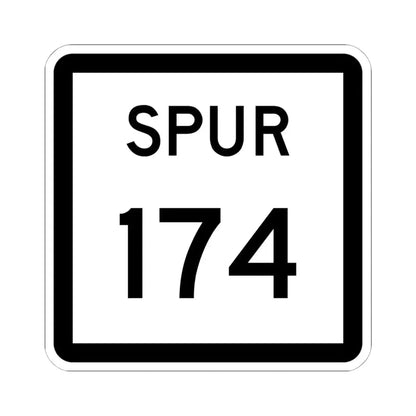 Texas Spur 174 (Texas) (Road Sign) STICKER Vinyl Kiss-Cut Decal 6 Inch White - The Sticker Space