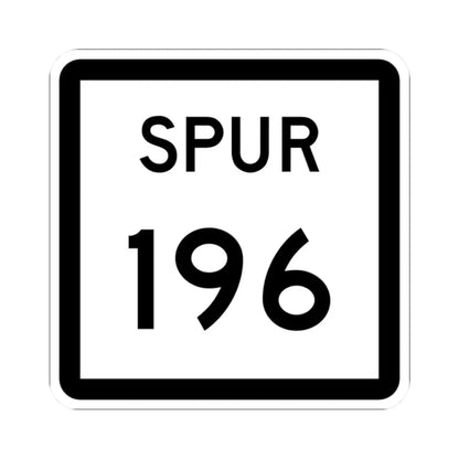 Texas Spur 196 (Texas) (Road Sign) STICKER Vinyl Kiss-Cut Decal 2 Inch White - The Sticker Space