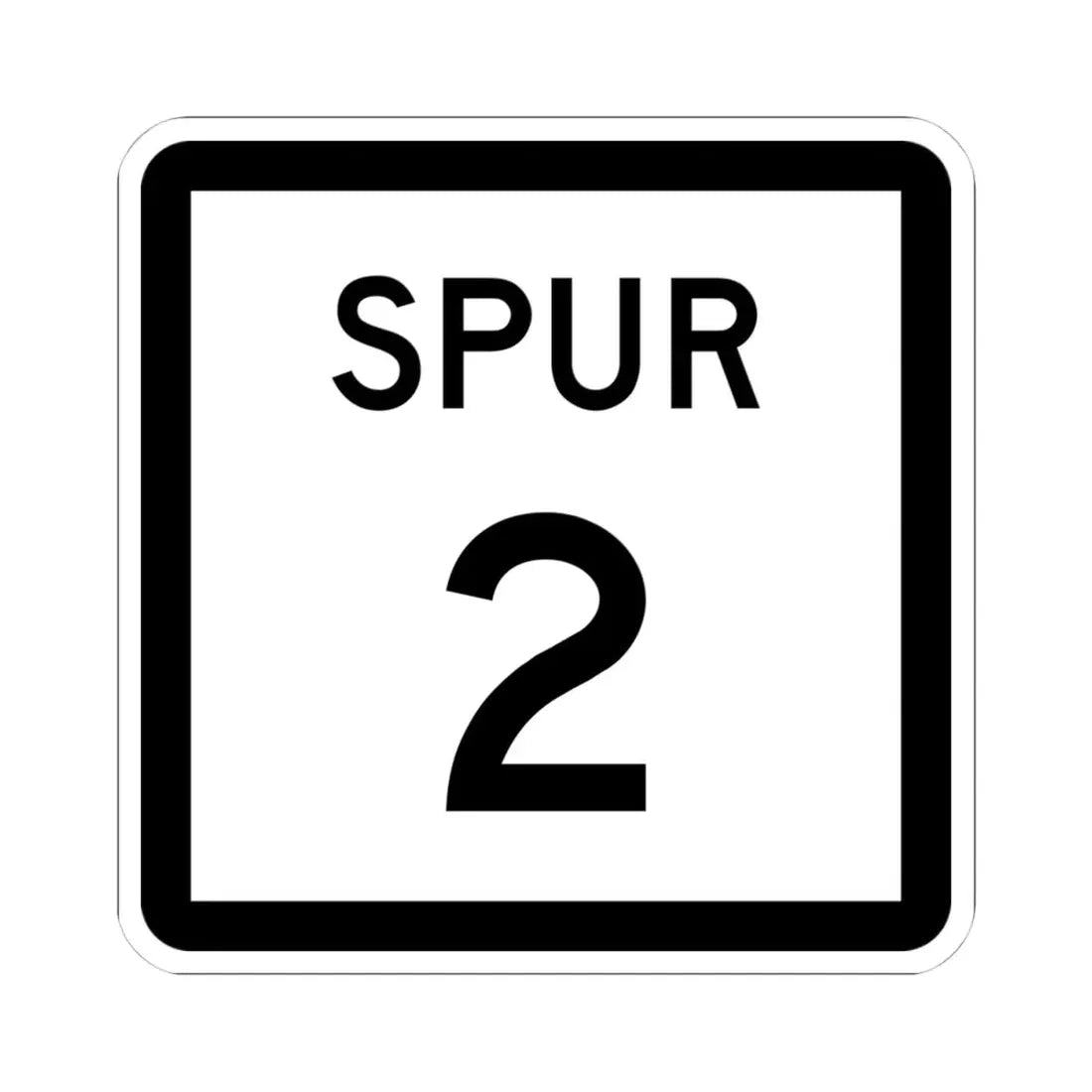Texas Spur 2 (Texas) (Road Sign) STICKER Vinyl Kiss-Cut Decal 4 Inch White - The Sticker Space
