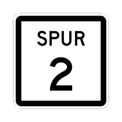 Texas Spur 2 (Texas) (Road Sign) STICKER Vinyl Kiss-Cut Decal 6 Inch White - The Sticker Space