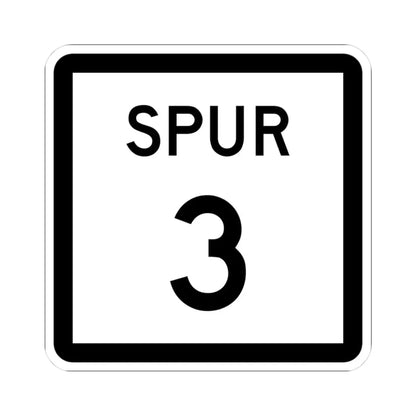 Texas Spur 3 (Texas) (Road Sign) STICKER Vinyl Kiss-Cut Decal 3 Inch White - The Sticker Space