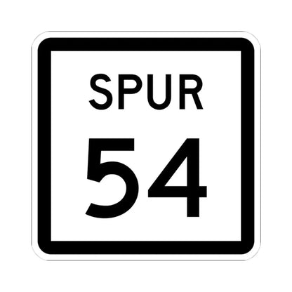 Texas Spur 54 (Texas) (Road Sign) STICKER Vinyl Kiss-Cut Decal 4 Inch White - The Sticker Space