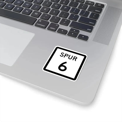 Texas Spur 6 (Texas) (Road Sign) STICKER Vinyl Kiss-Cut Decal - The Sticker Space