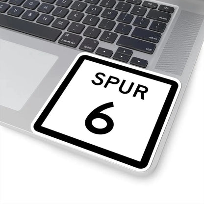 Texas Spur 6 (Texas) (Road Sign) STICKER Vinyl Kiss-Cut Decal - The Sticker Space