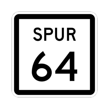 Texas Spur 64 (Texas) (Road Sign) STICKER Vinyl Kiss-Cut Decal 6 Inch White - The Sticker Space