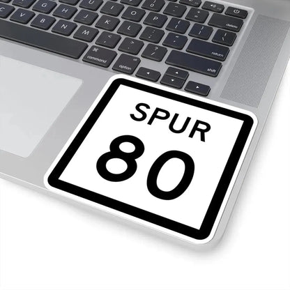 Texas Spur 80 (Texas) (Road Sign) STICKER Vinyl Kiss-Cut Decal - The Sticker Space