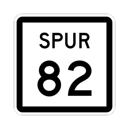 Texas Spur 82 (Texas) (Road Sign) STICKER Vinyl Kiss-Cut Decal 6 Inch White - The Sticker Space