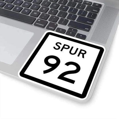 Texas Spur 92 (Texas) (Road Sign) STICKER Vinyl Kiss-Cut Decal - The Sticker Space