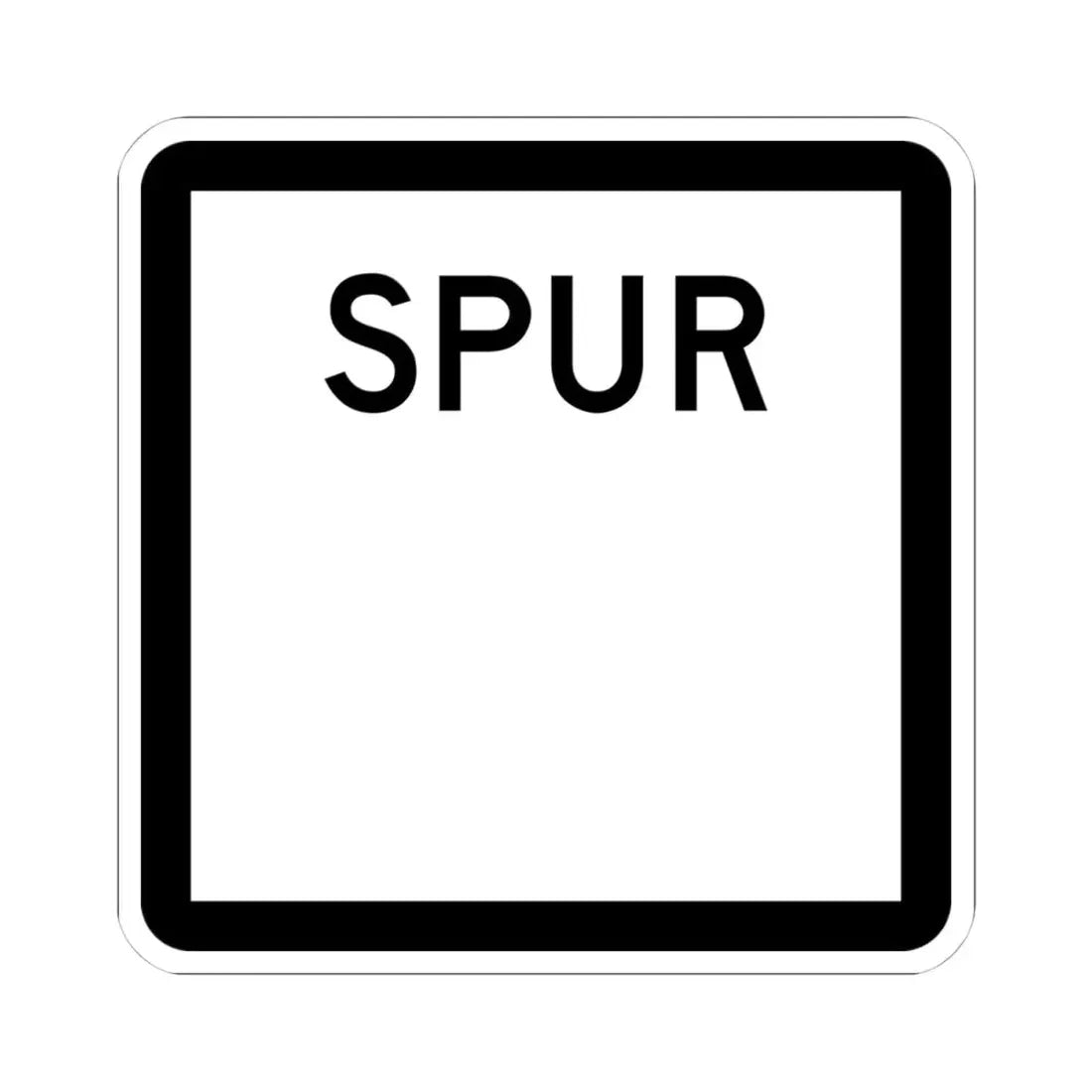 Texas Spur blank (Texas) (Road Sign) STICKER Vinyl Kiss-Cut Decal 4 Inch White - The Sticker Space