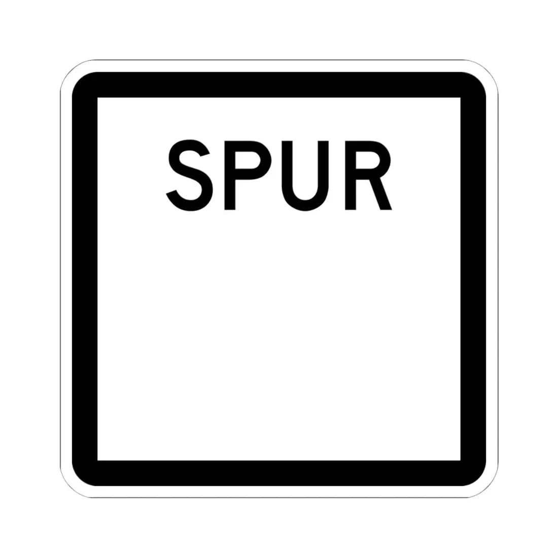 Texas Spur blank (Texas) (Road Sign) STICKER Vinyl Kiss-Cut Decal 6 Inch White - The Sticker Space