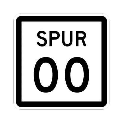 Texas Spur XX (Texas) (Road Sign) STICKER Vinyl Kiss-Cut Decal 2 Inch White - The Sticker Space