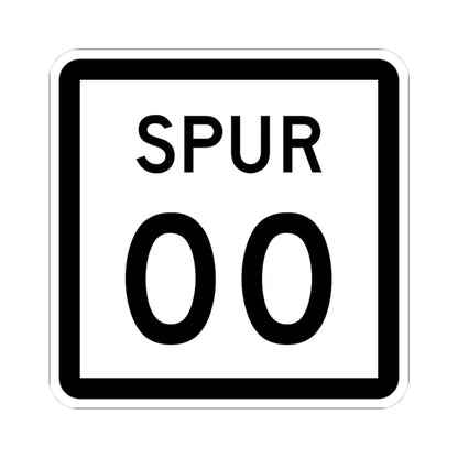 Texas Spur XX (Texas) (Road Sign) STICKER Vinyl Kiss-Cut Decal 3 Inch White - The Sticker Space