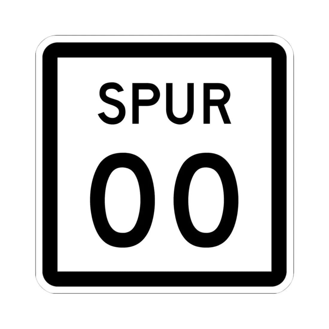 Texas Spur XX (Texas) (Road Sign) STICKER Vinyl Kiss-Cut Decal 4 Inch White - The Sticker Space