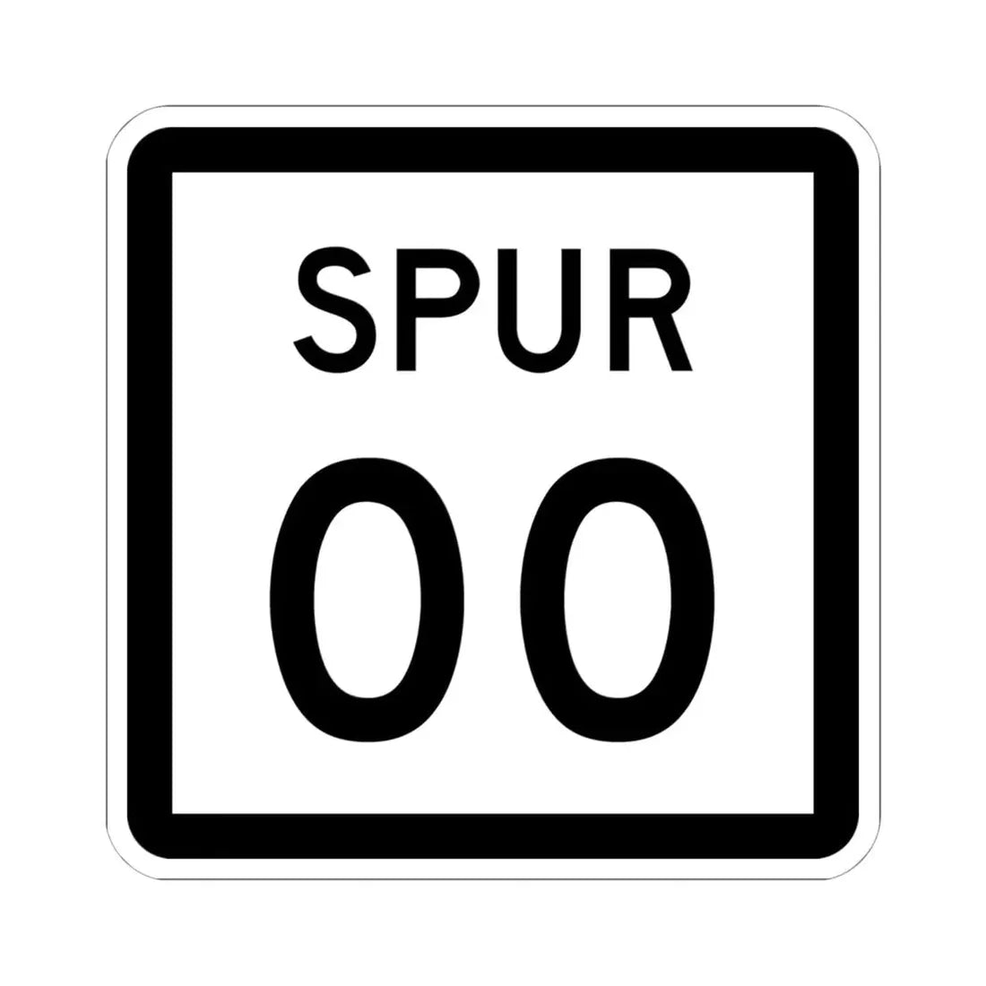 Texas Spur XX (Texas) (Road Sign) STICKER Vinyl Kiss-Cut Decal 6 Inch White - The Sticker Space