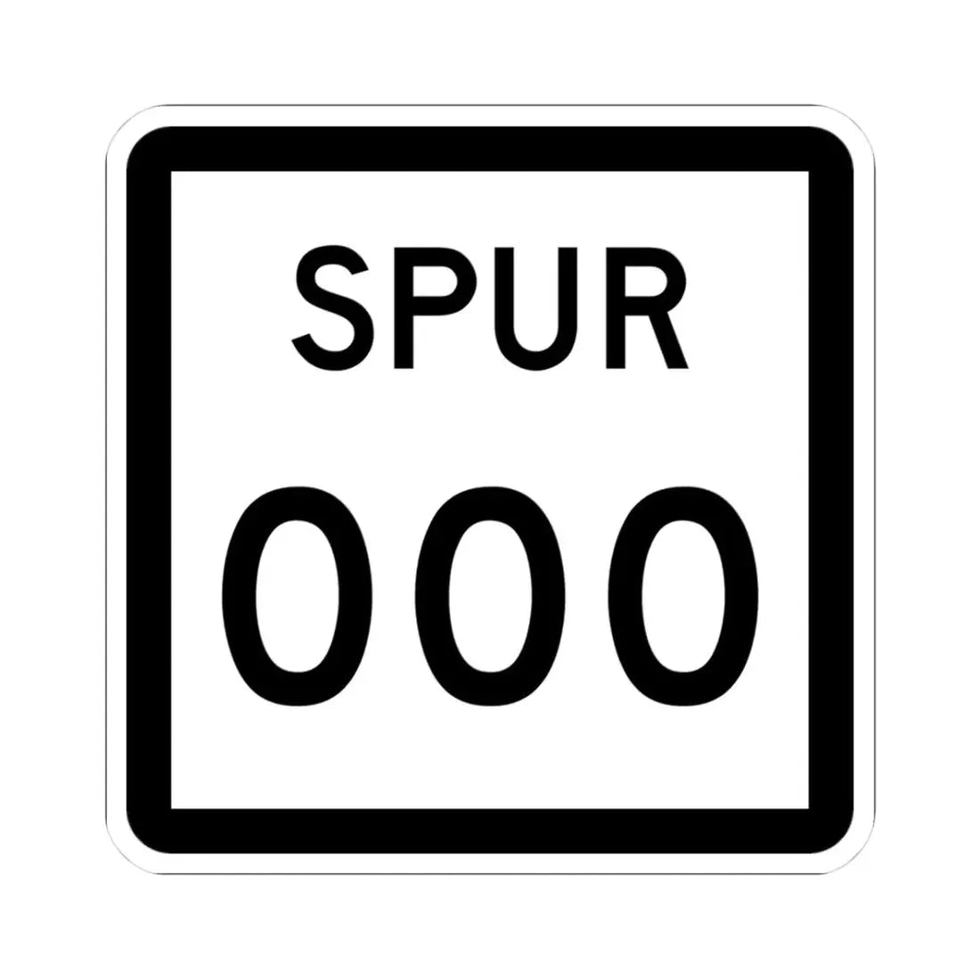Texas Spur XXX (Texas) (Road Sign) STICKER Vinyl Kiss-Cut Decal 3 Inch White - The Sticker Space