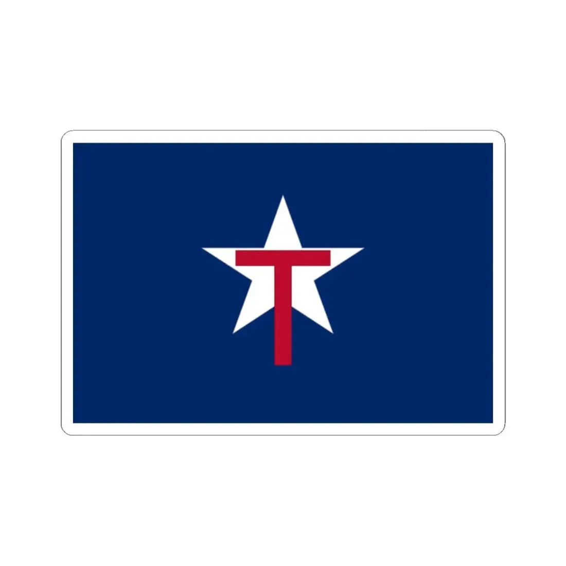 Texas State Guard Flag (United States) STICKER Vinyl Kiss-Cut Decal 2 Inch White - The Sticker Space