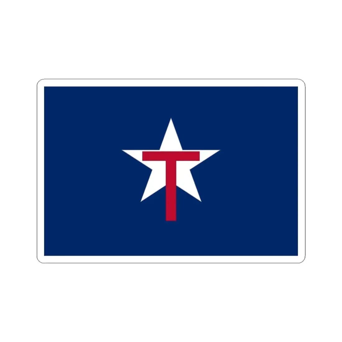 Texas State Guard Flag (United States) STICKER Vinyl Kiss-Cut Decal 3 Inch White - The Sticker Space