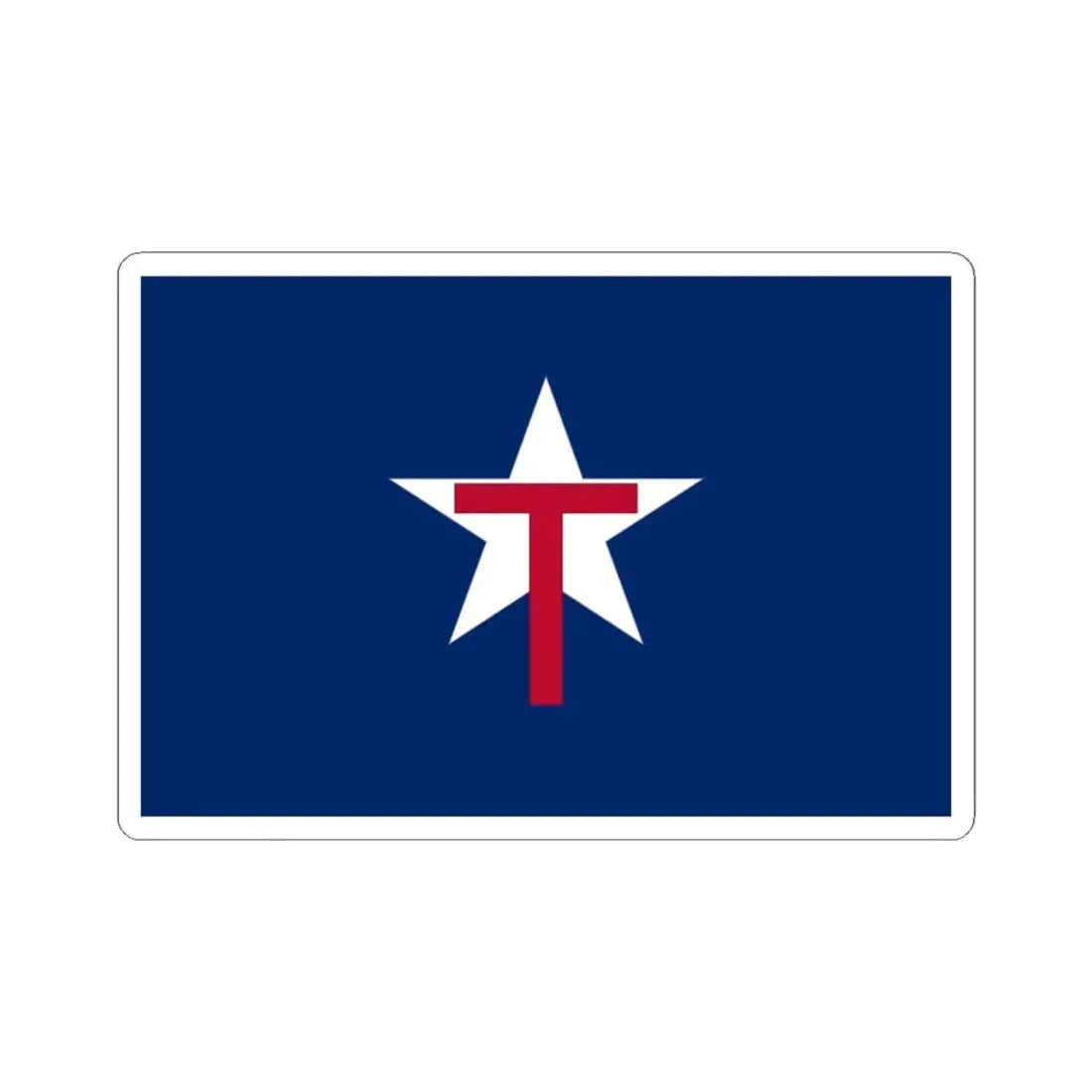 Texas State Guard Flag (United States) STICKER Vinyl Kiss-Cut Decal 4 Inch White - The Sticker Space