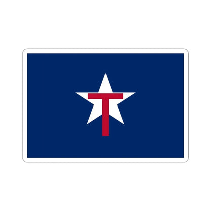 Texas State Guard Flag (United States) STICKER Vinyl Kiss-Cut Decal 4 Inch White - The Sticker Space
