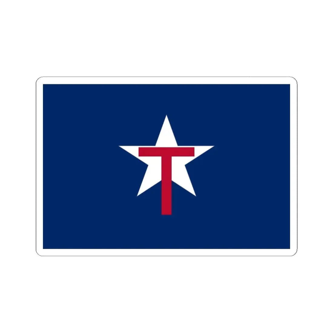 Texas State Guard Flag (United States) STICKER Vinyl Kiss-Cut Decal 6 Inch White - The Sticker Space