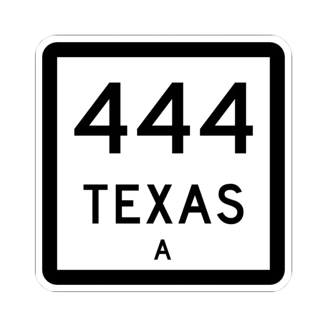Texas XXX-X (Texas) (Road Sign) STICKER Vinyl Kiss-Cut Decal 3 Inch White - The Sticker Space