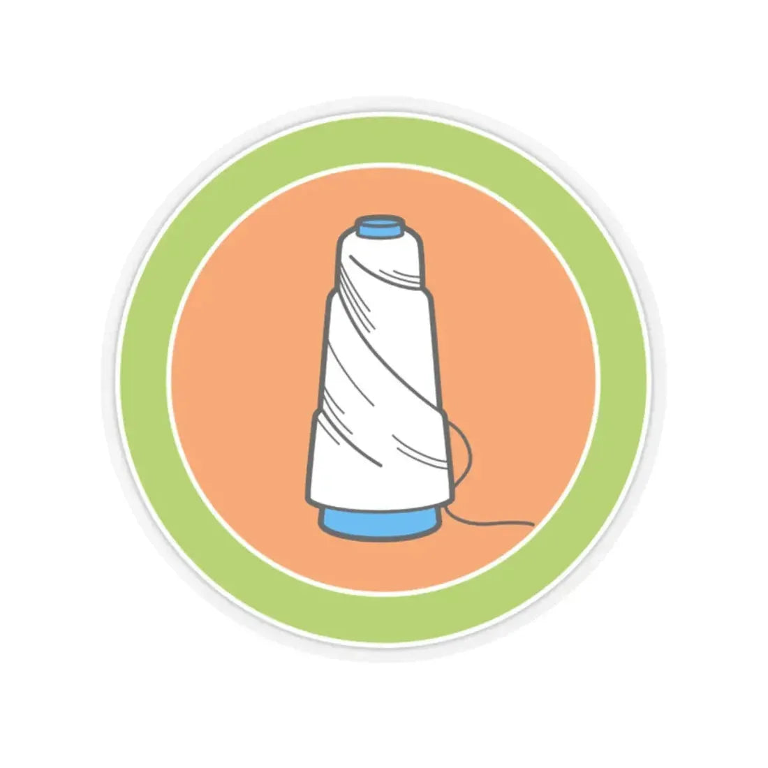 Textile (Boy Scout Merit Badge) STICKER Vinyl Kiss-Cut Decal 2 Inch Transparent - The Sticker Space