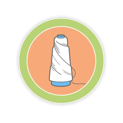 Textile (Boy Scout Merit Badge) STICKER Vinyl Kiss-Cut Decal 2 Inch Transparent - The Sticker Space