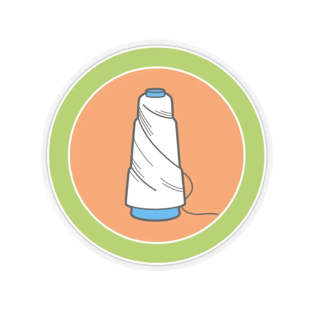 Textile (Boy Scout Merit Badge) STICKER Vinyl Kiss-Cut Decal 3 Inch Transparent - The Sticker Space