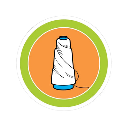 Textile (Boy Scout Merit Badge) STICKER Vinyl Kiss-Cut Decal 3 Inch White - The Sticker Space