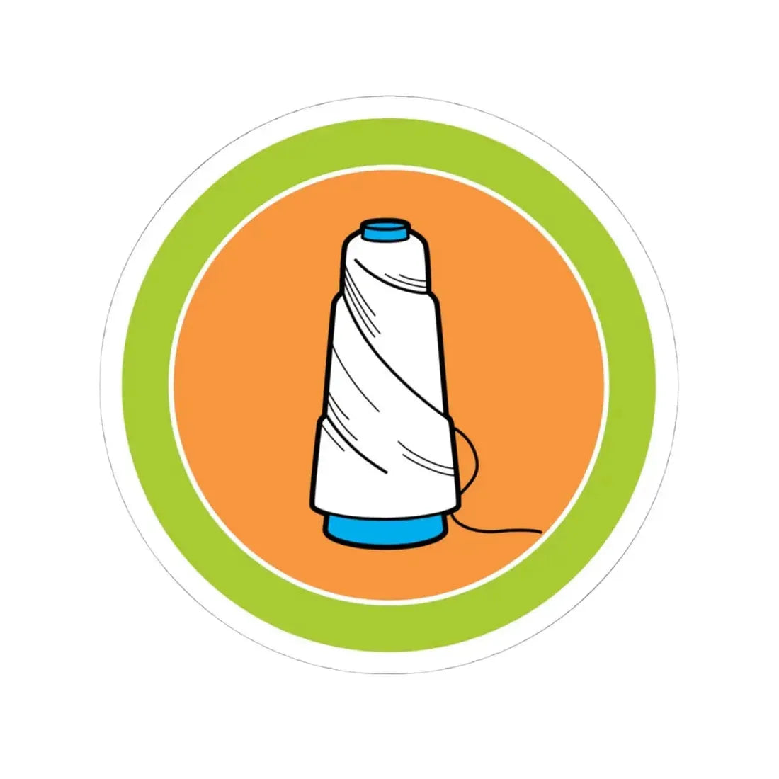 Textile (Boy Scout Merit Badge) STICKER Vinyl Kiss-Cut Decal 4 Inch White - The Sticker Space
